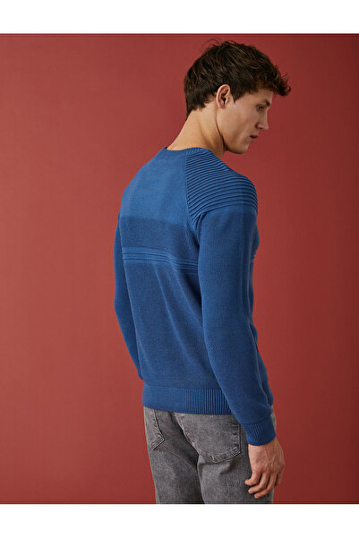 Koton Men's Blue Sweater 3WAM70010HT