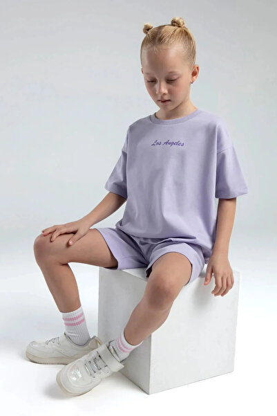 Rolypoly Girl's Bermuda Set - Lila