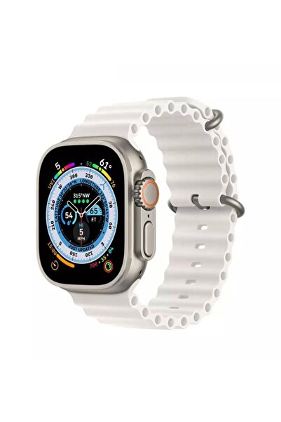 Mi7a Apple Watch Ultra 49MM Uyumlu Ocean Kordon Silikon Kayış