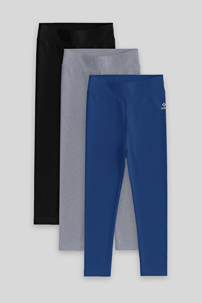 TOMMY LIFE Κολάν για κορίτσια Standard Fit Basic 3 Pack Μαύρο-Γκρι-Indigo - 7...
