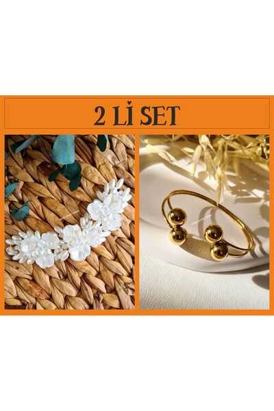 Mirage Design إسورة فولاذية مصنوعة يدويًا للعروس مع تفاصيل ذهبية 07