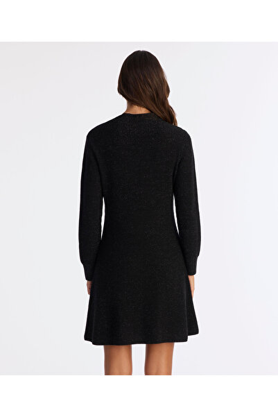 Yargıcı A Form Kayık Yaka Uzun Kol Elbise
