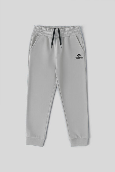 TOMMY LIFE Taş Standart Fit Manşetli İnce Erkek Çocuk Eşofman Alt - 11205