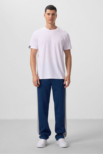 TOMMY LIFE Ανδρικό μπλουζάκι Standard Fit Basic με λαιμόκοψη σε σχήμα O, 2 τεμάχια, μαύρο-λευκό - 87911