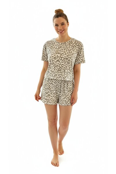 Merlot Knitted Pajama Set - T-Shirt and Shorts