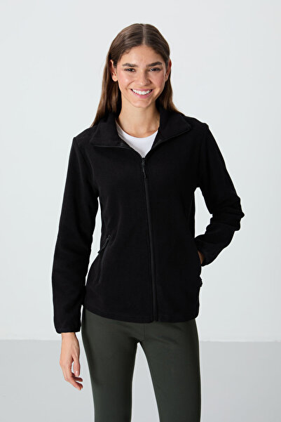 TOMMY LIFE Γυναικείο φούτερ από φλις με άνετη φόρμα με ψηλό γιακά 2 συσκευασιών μαύρο-αποξηραμένο ροζ - 97173