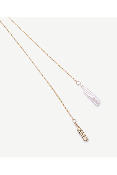 Yargıcı İnci Detaylı Uzun Kolye