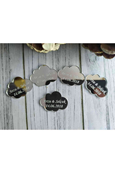 RetroLazer Pleksi Süslemesiz İsimlik Etiket,Düğün,Kına,Söz,Nişan,Magnet 25 Ad...