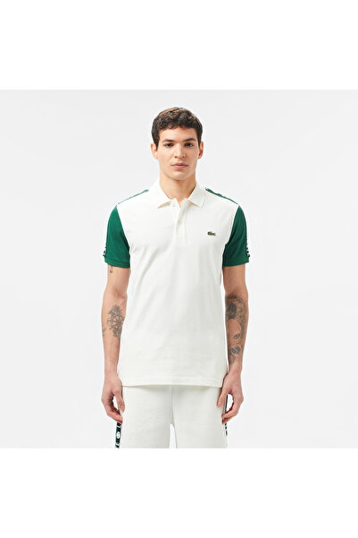 Lacoste Erkek Regular Fit Renk Bloklu Beyaz Polo