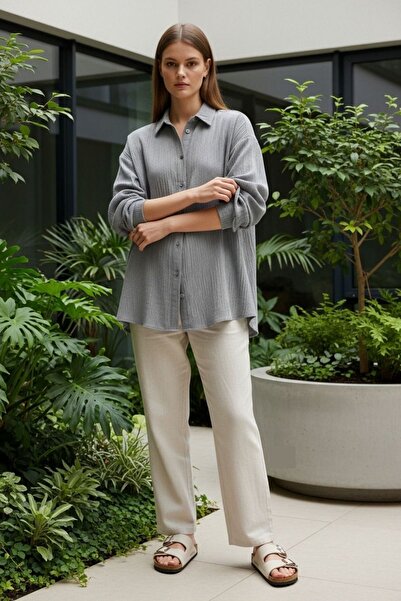 COMBİNE MİCHAİL Cămașă de vară pentru femei New Season, gri