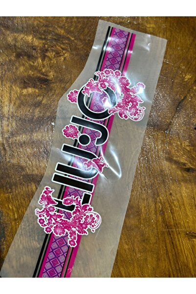 Gönülden Tasarım Tricou imprimat cu transfer cu model de flori roz - lipire cu fier de calcat, 29x8 cm