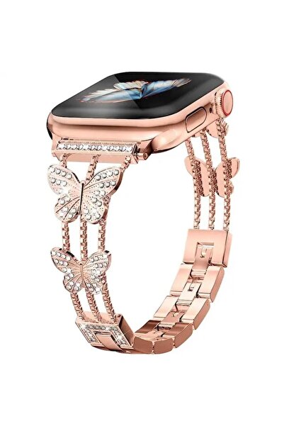 Mi7a Apple Watch Seri 2/3/4/5/6/7/8/9/se 42 44 45 49 mm Uyumlu Metal Ayarlana...
