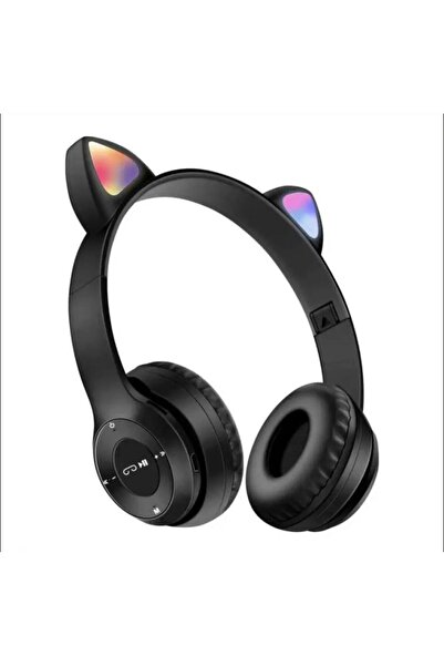 Mi7a Kablosuz Bluetooth Kulaküstü Kedili Kulaklık P47M Rgb Işıklı Kedi Kulaklık