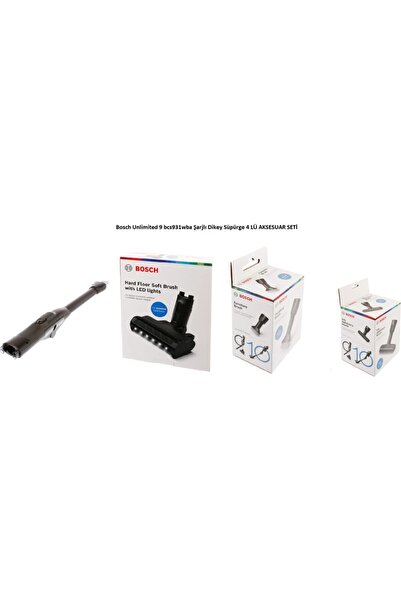 Bosch Unlimited 9 bcs931wba Şarjlı Dikey Süpürge Aksesuar Tamamlama Seti 4LÜ