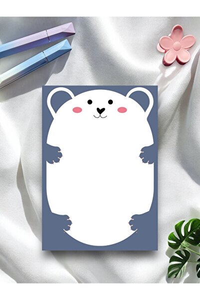 Mirya Notes A5 Cute Teddy Bear Patterned Notepad - Notepad