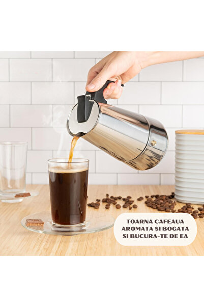 OEM Stovetop espresso maker set, 600 ml + stainless steel measuring spoon with clip