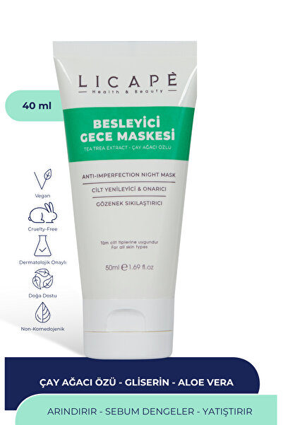 Licape Besleyici Gece Maskesi ( Çay Ağacı Özlü ) 50ml