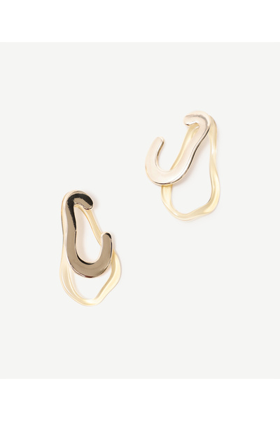 Yargıcı Asimetrik Detaylı Küpe