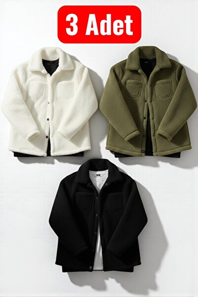 legends butik Σετ 3 τεμαχίων Unisex βελούδινο μπουφάν με διπλή τσέπη