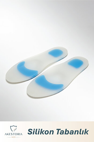 Akestoria Med Unisex Silikon Jel Tabanlık – Ayak Ağrısı Önleyici - Topuk Dike...