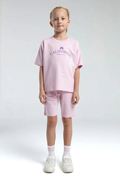 Rolypoly Girl's bermuda set - powder pink