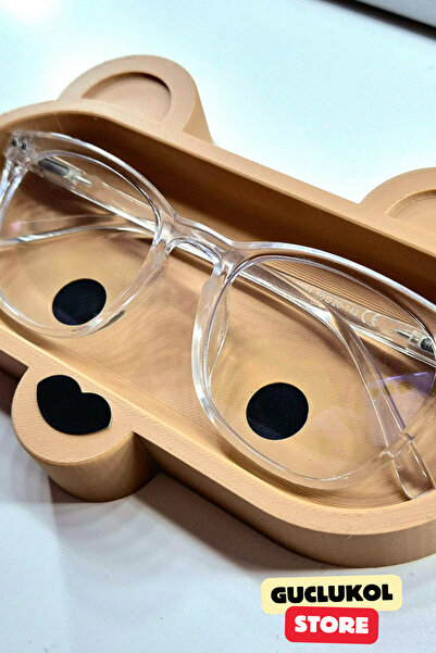 GÜÇLÜKOL Sevimli Ayıcık Tasarımlı Gözlük Standı | 3D Baskı Gözlük Organizeri