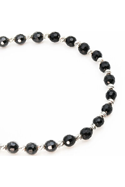 MANAVA Brățară cu 26 de bile de Argint 925 și sfere fațetate din onix