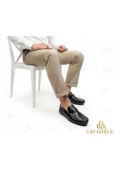 By Selçuk Лофер Чорний Кроко Дизайн Шкіра Ортопедичний Повсякденний Класичний Взуття