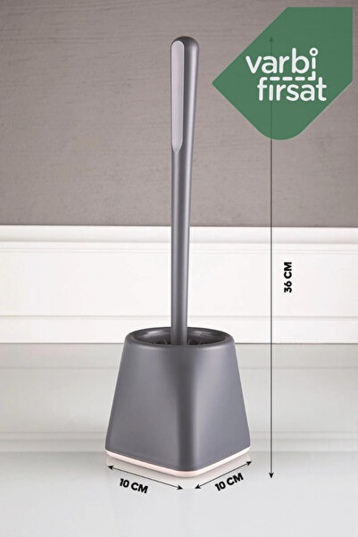 Varbifırsat Silicone Tip Toilet Brush Set - Toilet And Toilet Bowl Cleaning Brush - Square