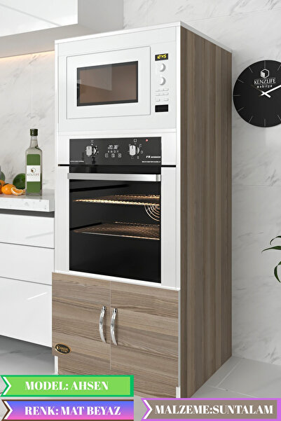 Kenzlife Ankastre Fırın Dolabı Ahsen crd 144(Y)*60(G)*56(D) Mutfak mikrodalga mat cordoba suntalam