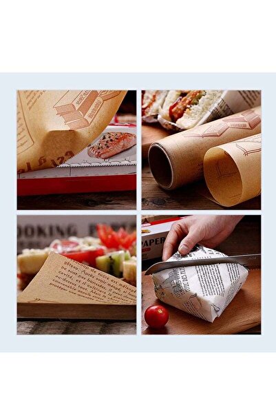 Yelajoy Non-Stick Baking Paper Roll, Waterproof Greaseproof, For Cooking, Grilling, and Air Fryer (Brown)