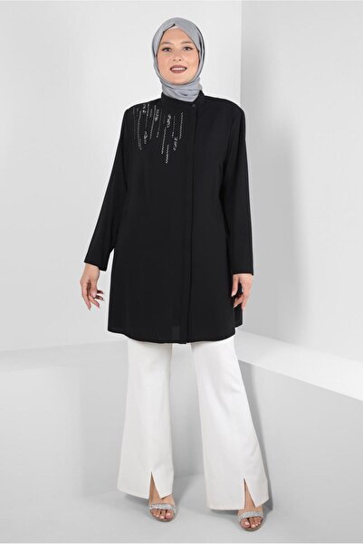 Alvina HIDDEN BUTTONED STONE DETAIL TUNIC 20359