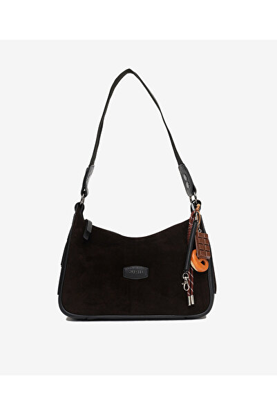 Greyder Kadın Siyah Hakiki Deri Omuz Çantası 5K2CN69637