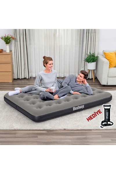 BESTWAY Ultra Queen 2 Kişilik Şişme Yatak + El Pompası Hediyeli 191x137x22cm ...