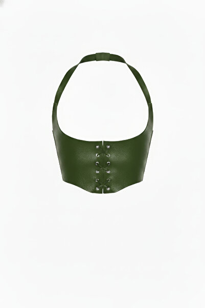 Angels Passion Curea de damă kaki, curea groasă de damă, curea lată elegantă,...