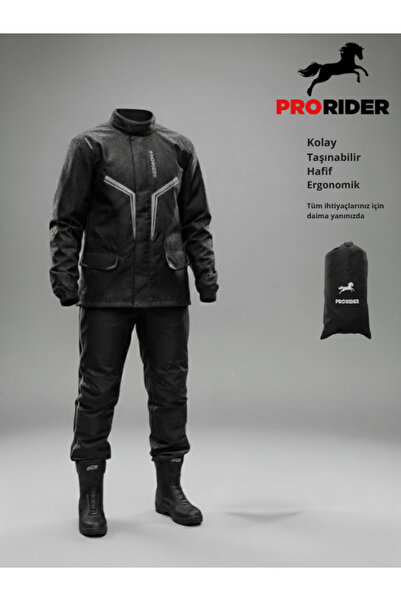 PRORIDER Premium Lux Yağmurluk Takım Alt Üst | Su ve Rüzgar Geçirmez Motosiklet Yağmurluğu | Unisex