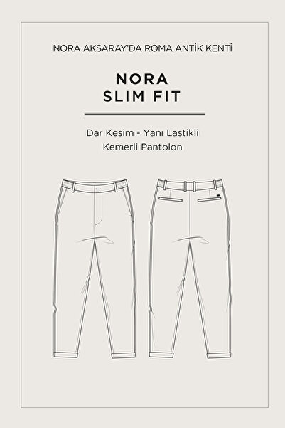 Avva Erkek Siyah Yanı Lastikli Viskon Karışımlı Slim Fit Chino Pantolon A52Y3053