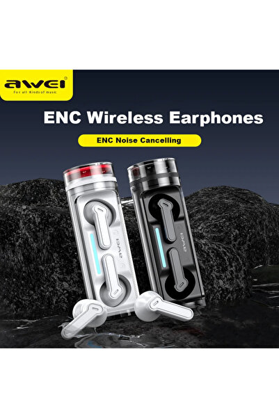 AWEI New Design T77 Bluetooth Earbuds with Microphone + Noise Cancelling