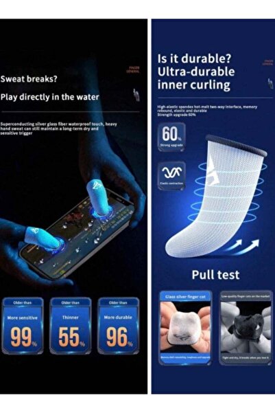 Generic 4 Gaming Finger Gloves Paired With A Metal Storage Box