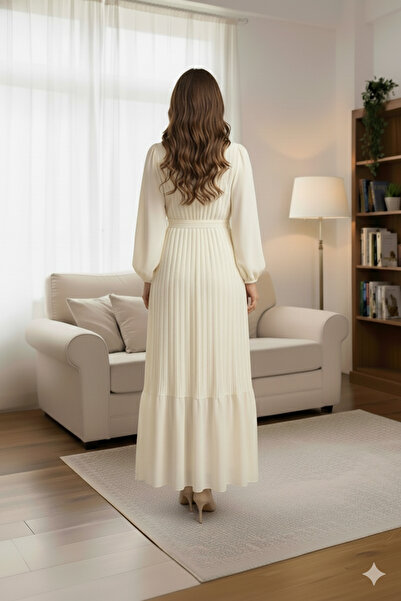 Efour Φόρεμα Hijab με πλισέ σιφόν