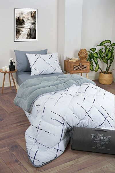 argehome Wellsoft Tek Kişilik Çift Taraflı Yorgan, Çarşaf, Yastık Kılıfı Uyku...