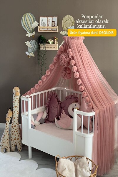 Miniden Gül Kurusu Aparatlı Beşik Cibinliği