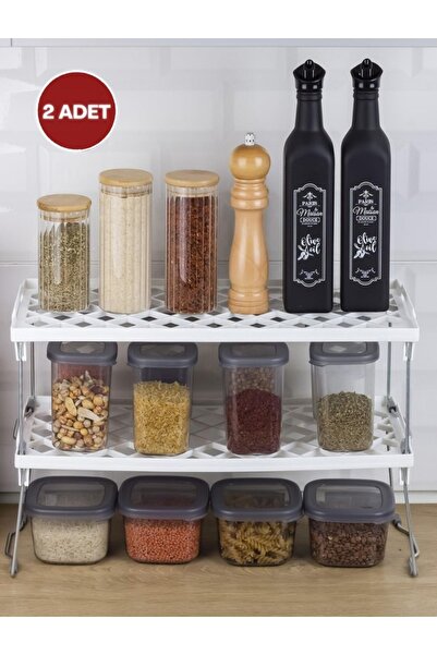 Okyanus Home Metal Ayaklı Tek Katlı Pratik Raf Düzenleyici 20x45