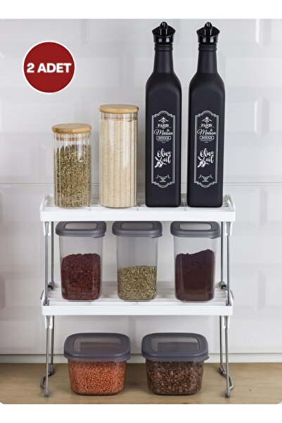 Okyanus Home Jednopodlažný praktický policový organizér s kovovými nohami 14X30