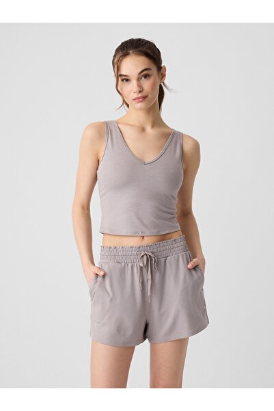 GAP Kadın Bej GapFit Brushed Jersey Sporcu Sütyeni