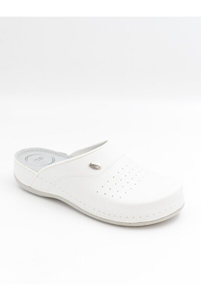 BENTO 52003 شبشب سابو رجالي أبيض تشريحي مغلق من الأمام