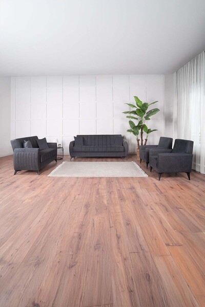 Kilim Mobilya Linda Koltuk Takımı 3 2 B B Antrasit