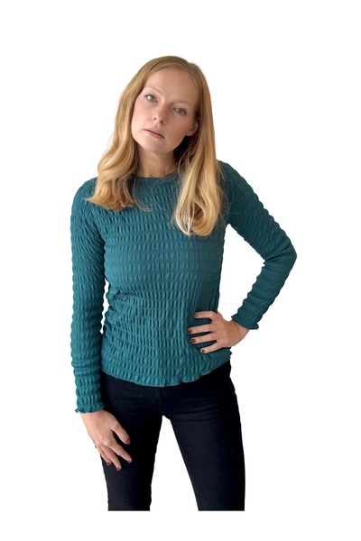 Merlot Блуза с релефна текстура