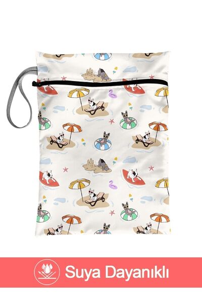 Bunnybons Surf Dog - Islak/kuru Kirli Temiz Kıyafet, Mayo, Bebek Çamaşır Çant...