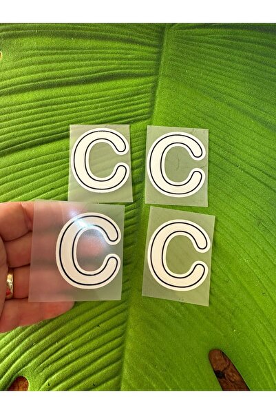 Gönülden Tasarım Transfer alb imprimat litera C lipire cu fier de calcat 5X4 CM